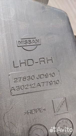 Воздуховод отопителя печки Nissan qashqai J10 Прав