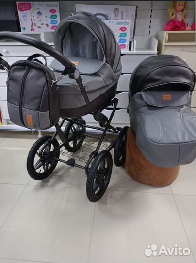 Детская коляска 2 в 1 Cobabe 6300L Экокожа