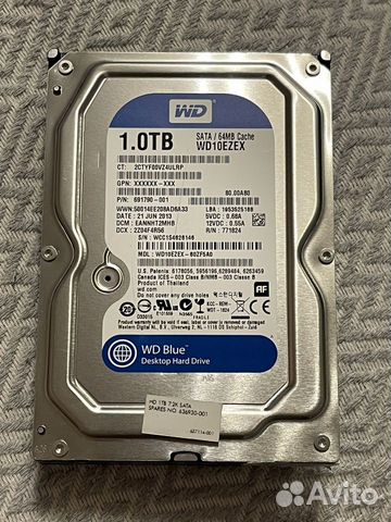 2 шт Western Digital 1000GB SATA нр новый гарантия