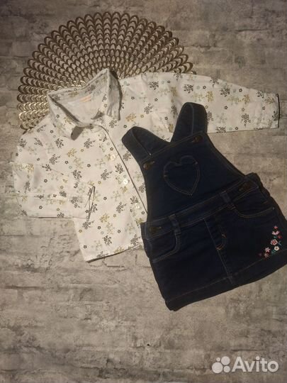 Фирменные вещи на девочку пакетом на рост 74
