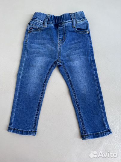 Джинсы жилет шапка для девочки 74 80 размер