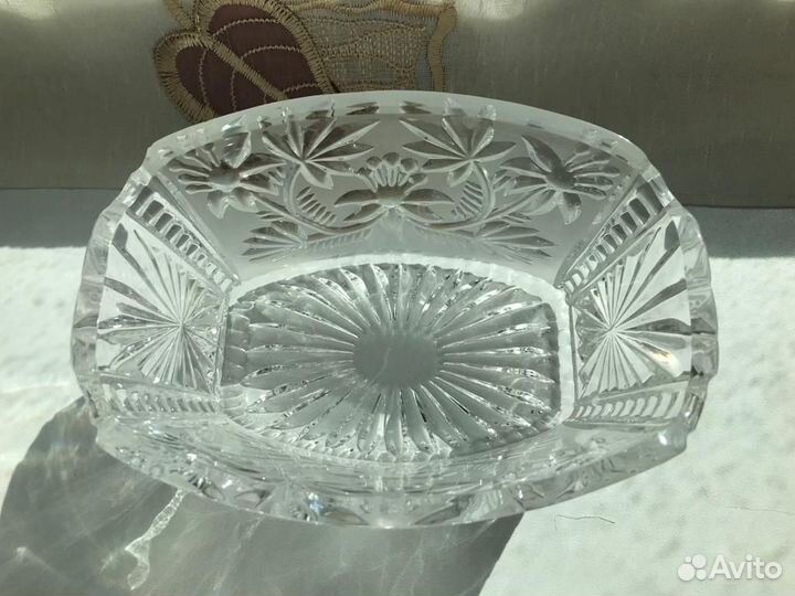 Ваза хрусталь СССР для конфет