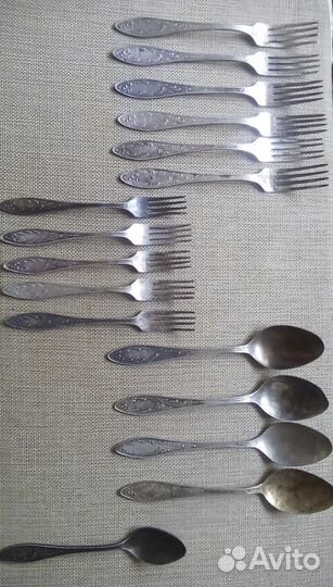 Мельхиоровые вилки ложки