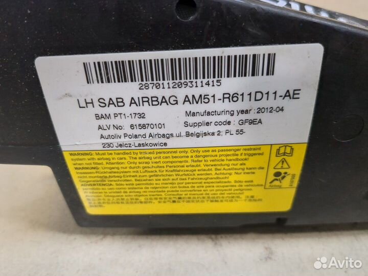 Подушка безопасности в сиденье Ford Focus 3, 2012