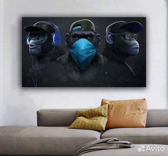 Брутальная картина на холсте 