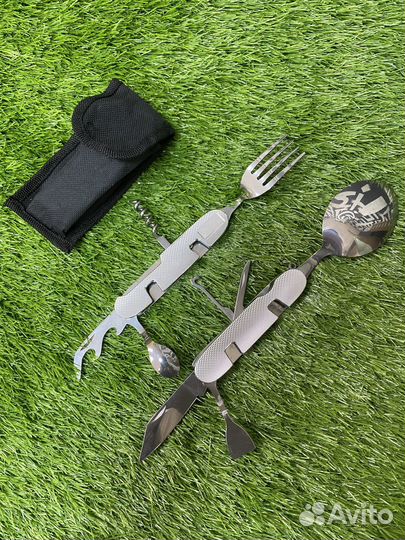 Мультитул, набор столовых приборов 9 в 1 В чехле