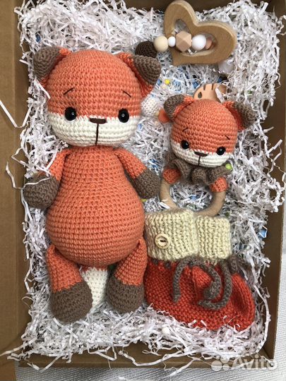 Вязаный набор лисички