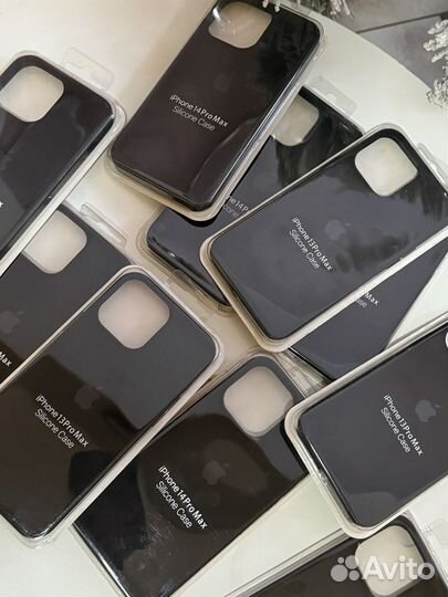 Чехол черный на iPhone 13/14Pro Max Silicon Case