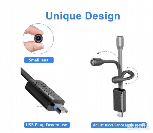 Мини видеокамера с поддержкой Wi-Fi и USB