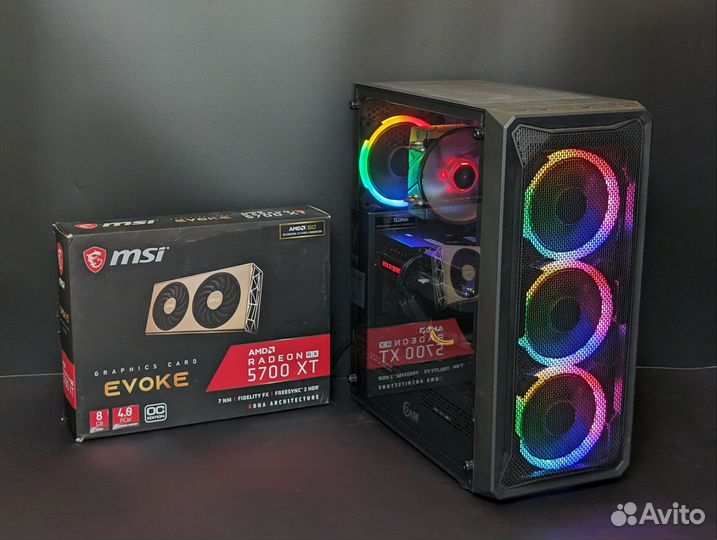 Игровой пк Ryzen 2600 / RX 5700xt /16gb/1.25tb