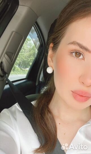 Серьги гвоздики с жемчугом