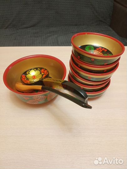 Набор посуды хохлома