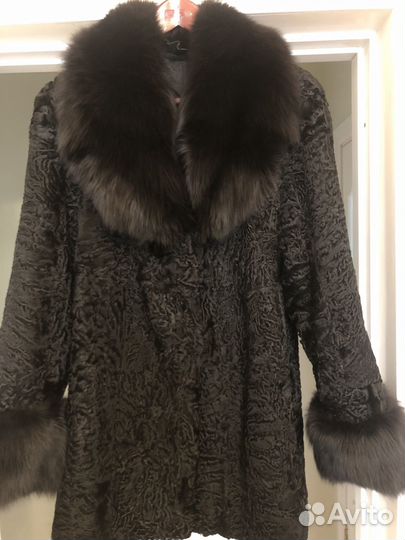 Элегантный полушубок из каракульчи 48-52