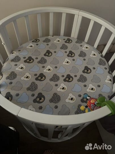 Матрас детский круглый в кроватку