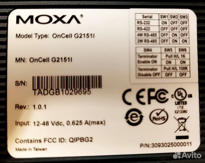 Модем промышленный moxa OnCell G2151I GSM/gprs