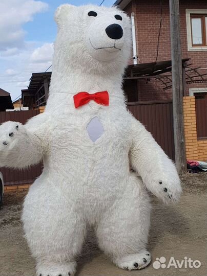 Белый и Черный большой медведь 3м. мишка аниматор