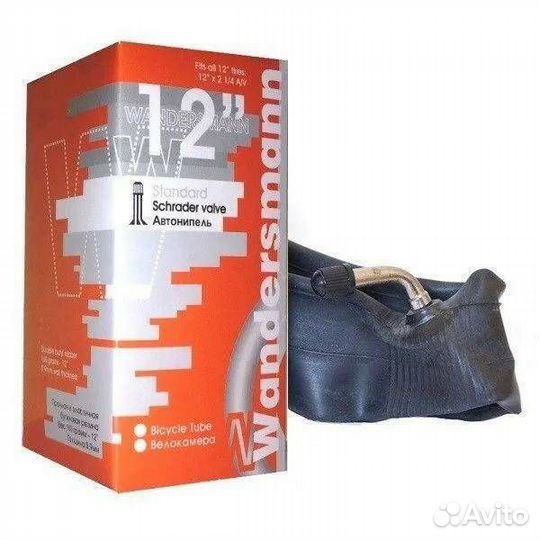 Камера 12х1.75-2.125 кривой ниппель (арт 1003)