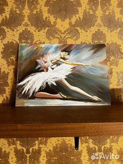 Картина маслом танец балерины