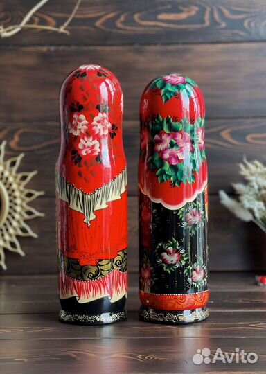 Штоф-матрёшка под бутылку 0,5 л, 32 см