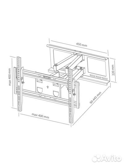 Кронштейн для тв ABC Mount Standard-44 26
