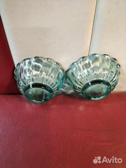Салатники, конфетницы и блюдца цветное стекло СССР