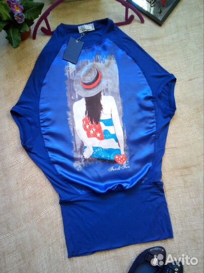 Футболка женская туника 40-42 новая Fun Fun Италия