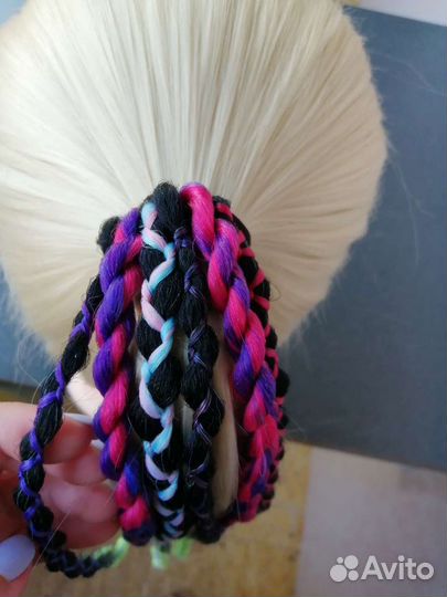 Афрорезинка, косички на резинке