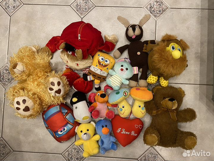 Мягкие игрушки пакетом, бесплатно