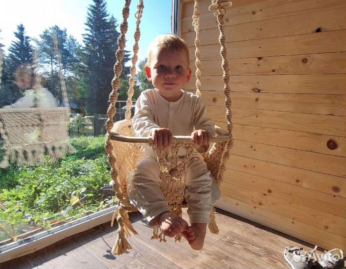 Детские качели макраме