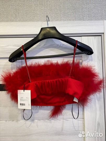 Топ с перьями Lime XS/S