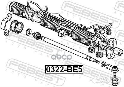 Febest тяга рулевая honda edix BE1 JP 0322-be5