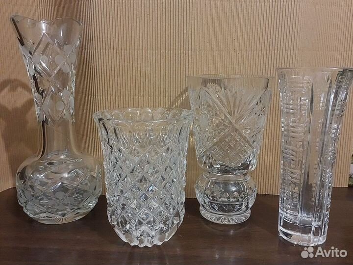 Ваза для цветов хрусталь