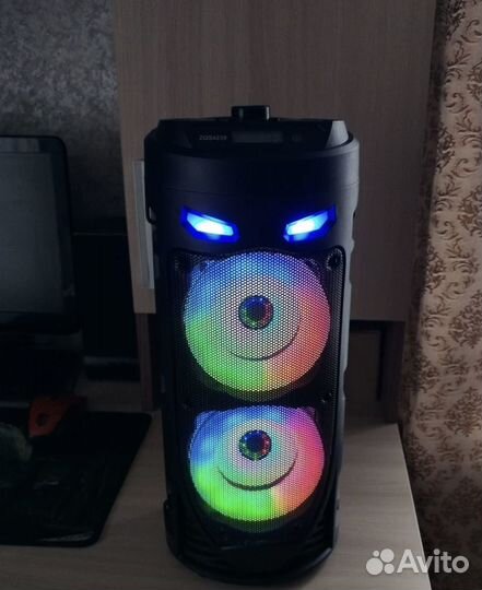 Блютуз портативная напольная колонка с микрофоном