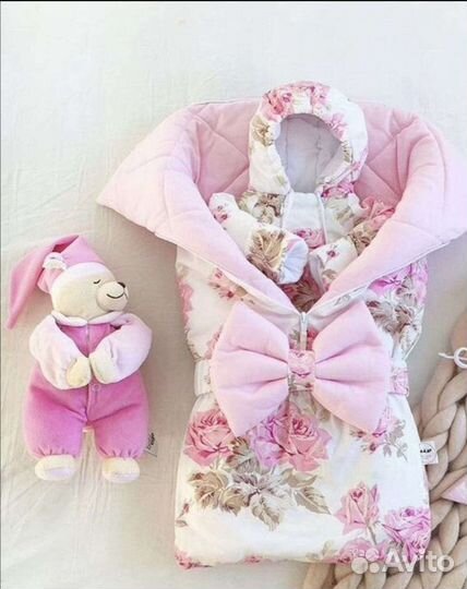 Конверт на выписку для девочки осень зима