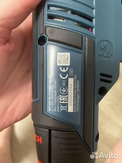 Электролобзик bosch GST 12V-70