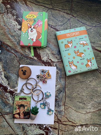 Обложка на паспорт, брелоки, гарри поттер