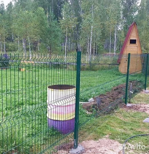 Забор сетка 3д