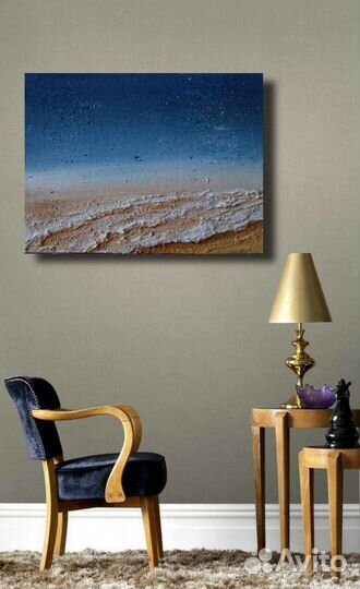 Картина маслом на холсте большая море