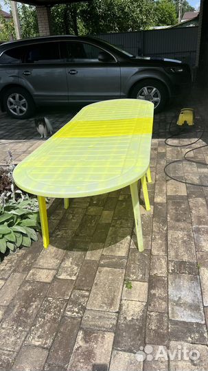 Пластиковый стол для дачи