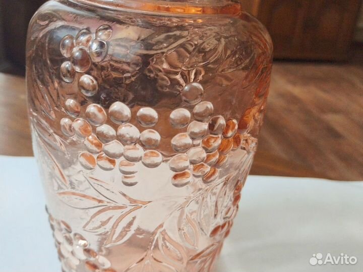 Графин для вина СССР из карамельного стекла