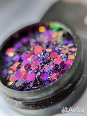 Блестки в баночке для дизайна в ассортименте
