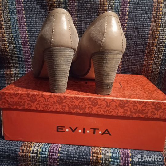 Туфли женские 38,5. Натур. замша+натур. кожа