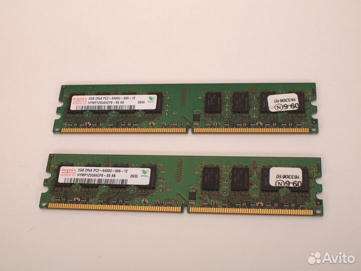 Память DDR2 4гб (2+2) Hynix, SO-dimm 2гб (1+1)