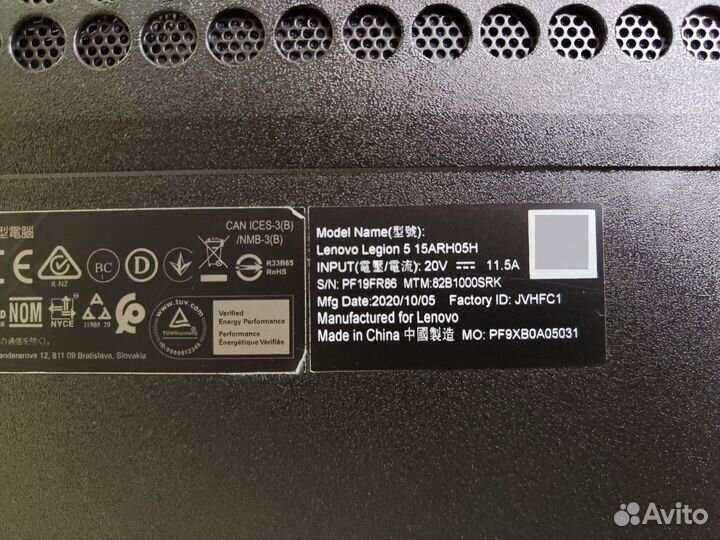 Ноутбук Lenovo Legion 5 15arh05h