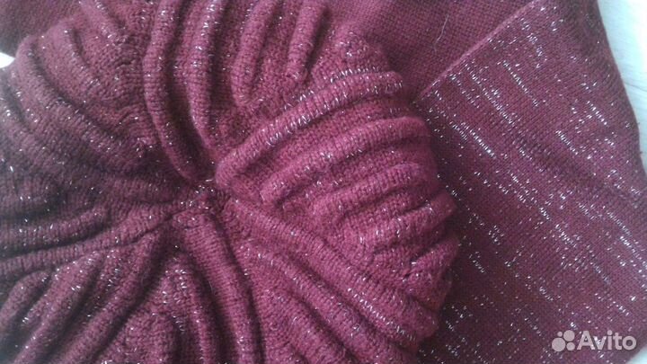 Берет и шарф (шерсть 80)