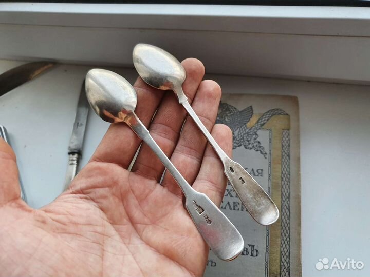 Ложка чайная серебро 19 век