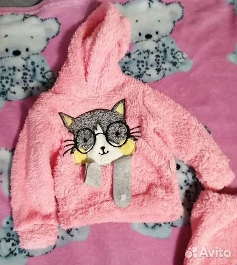 Теплый костюм на девочку 80