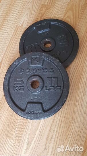 Гантели по 10 кг и 2 блина