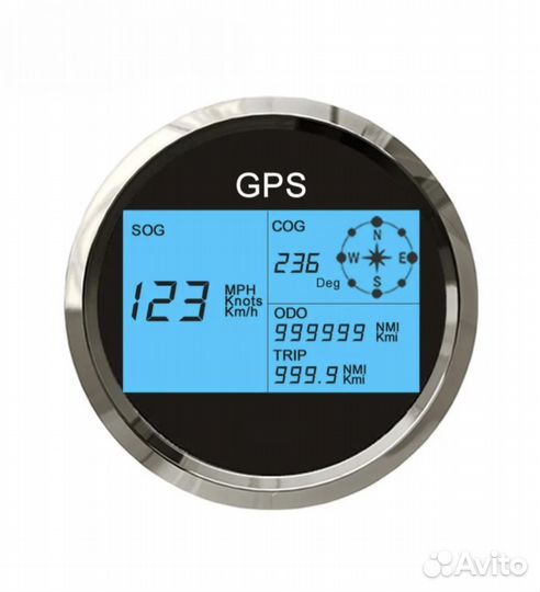 Электронный GPS спидометр для катера, лодки, авто