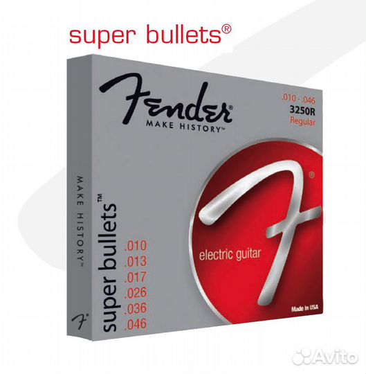 Fender strings NEW super bullet 3250R струны